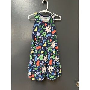 Hanna Andersson Floral Sleeveless Play Tank Dress Size 100cm 4 US